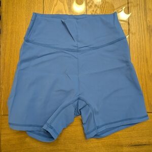 Unthewe Women's Workout Gym Biker Shorts Royal & Sapphire Blue Size M Qty 2
